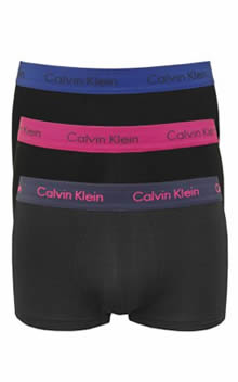Calvin Klein Cotton Stretch 3 Pack Low Rise Trunks u2664g-bpd Black