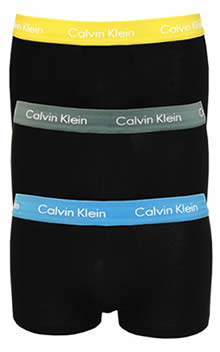 Calvin Klein Cotton Stretch Low Rise Trunks 3 Pack U2664G-RSC Black