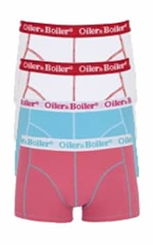 Oiler & Boiler Nantucket Trunks 4-Pack White/Pink/Blue OBU41314