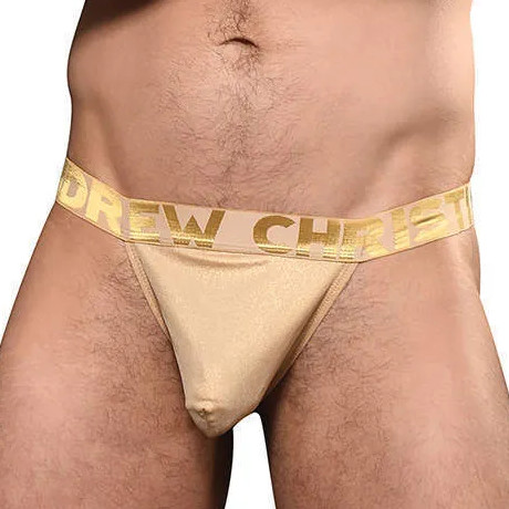 ANDREW CHRISTIAN Champagne Shimmer Thong w/ ALMOST NAKED 93032