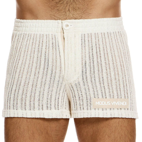 MODUS VIVENDI STRIPED CROCHET Boxer Shorts 07421