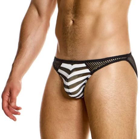 MODUS VIVENDI STRIPED THROUGH Low Cut Brief 01414